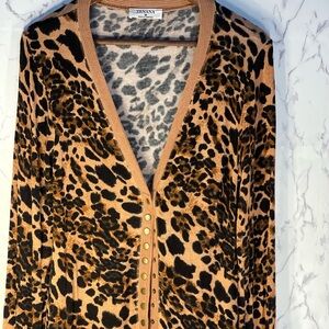 Zenana Women’s Leopard Print Cardigan Size M